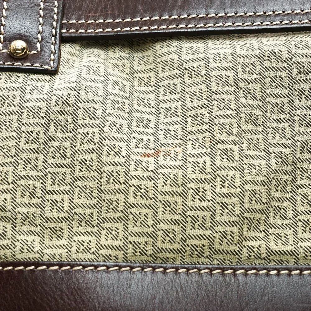 Auth Fendi Tote Bag Brown Canvas #19333F10 - Picture 10 of 11